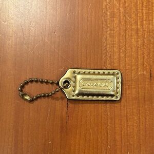 Coach Metallic Gold Bag Tag